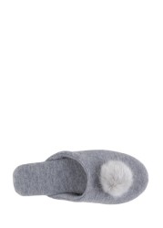 Totes Ladies Cashmere Blend Mule Slippers with Soft Sole