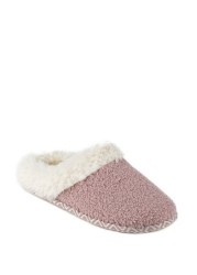 Totes Isotoner Ladies Swept Back Bobble Mule Slippers