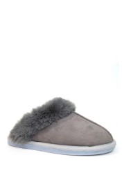 Lunar Grey Ladies Mule Slippers