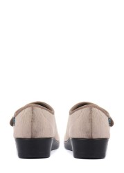 Fly Flot Women's  Brown Adjustable Slippers