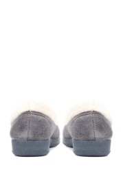 Pavers Ladies Grey Full Slippers