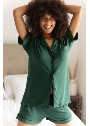 Cyberjammies Tamsin Emerald Knit Short & Revere Top