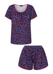 HotSquash Blue Jersey Shorts Pyjama Set