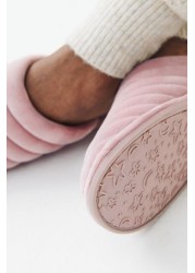 Padded Quilted Mule Slippers