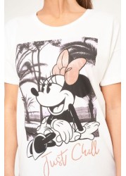 Brand Threads Minnie Mouse Ladies Short Pyjamas