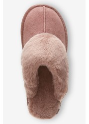 Suede Mule Slippers