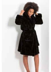 Pour Moi Faux Fur Trim Dressing Gown