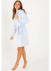 Quiz Embossed Hooded Dressing Gown