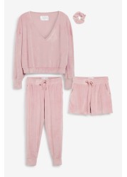 Jim Jam the Label Pink Baby Fleece 4 Piece Lounge Set