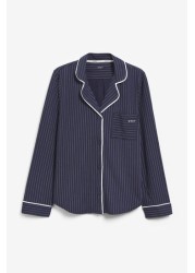 DKNY Navy Pin Stripe Signature Notch Collar PJs