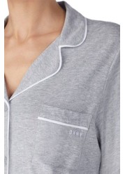 DKNY Grey Signature Notch Collar Pyjama Set