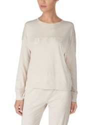 DKNY Cream Signature Top And Joggers Set