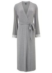 Pour Moi Sofa Loves Lace Longline Soft Jersey Dressing Gown