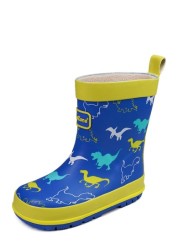 ToeZone Blue Dinosaur Wellies