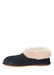 Celtic & Co. Ladies Blue Sheepskin Bootee Slippers