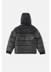 Angel & Rocket Black Nolan Branded Puffer Jacket