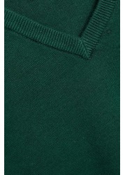 Knitted V-Neck School Jumper (3-18yrs)