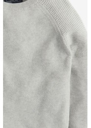 Textured Crew Jumper (3-16yrs) Without Stag