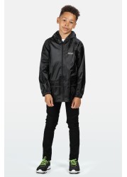 Regatta Black Kids Stormbreak Waterproof Puddle Jacket