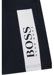 BOSS Navy Blue Banner Logo Shorts