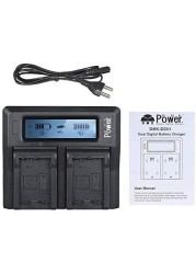 DMK Power NP-FW50 DC-01 LCD Dual Battery Charger for NP-FW50 Alpha a3000 a5000 a5100 Alpha a6000 a6300 a6400 a6500 Alpha 7 a7 7R a7R a7RM2 7S a7S