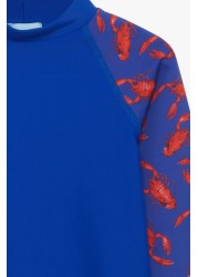 Trotters London Blue Lobster Rash Vest