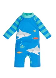 بدلة Frugi Blue Shark UPF 50+ Recycled Little Sunsafe