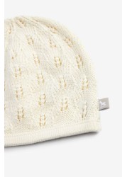 The Little Tailor Cream Cotton Knitted Hat