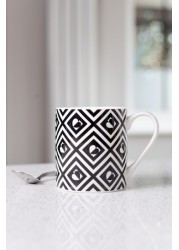 Beau And Elliot Monochrome Tile Mug