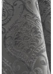 Curtina Chateau Textured Chenille Damask Lined Eyelet Curtains