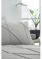 Serene Dart Pleated Duvet Cover And Pillowcase Set