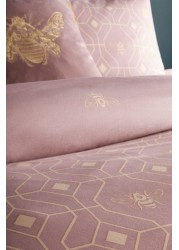 furn. Bee Deco Geometric Reversible Duvet Cover and Pillowcase Set