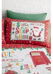 Bedlam Santa Stop Here Duvet Cover and Pillowcase Set