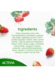 Activia Full Cream Milkshake Strawberry 120gm