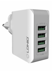 LDNIO 4-Port USB Wall Charger White