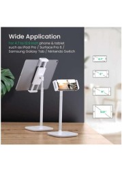 ALISSA Long Arm Stand Tablet Holder Aluminium قابل للتعديل ارتفاع 360 درجة حامل موبايل