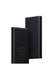 Xiaomi Mi 10000mAh Qi Wireless Charger Power Bank [Support 10W Wireless Fast Charging Portable & Light Weight Carry on Plane, Two Way Quick Charge Wireless + Wired] - for Smartphones & Tablet - Black