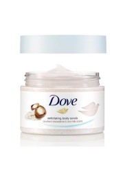 Dove body scrub with macadamia powder and rice milk 225ml