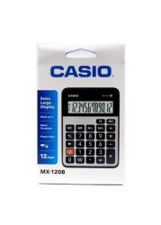 Casio MX120B Basic 12-Digit Calculator, Silver/Grey/Black