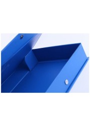 ALISSA File Box 95393 Magnetic PVC Box File Organizer with Metal Clip , A4 (Capacity 55mm/Blue)