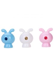 ALISSA Cute Bunny Manual Mini Pencil Sharpener for Kids Assorted Colors Blue/White/Pink - Set of 10Pcs