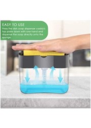 ALISSA 2-in-1 Soap Pump Dispenser with Sponge Holder