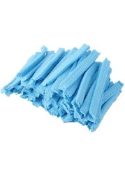 100pcs blue hair net caps set - headpiece - bouffant caps