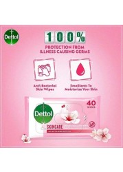 Dettol Skincare Anti-Bacterial Wipes 40 Pieces