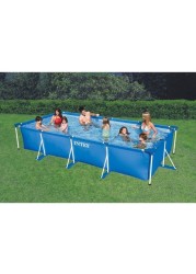 Intex Rectangular Metal Frame Pool, Blue, 14.8 Inch Ã - 7.2 Inch Ã - 33 Inch - 28273