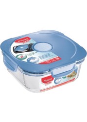 Maped blue glass lunch box