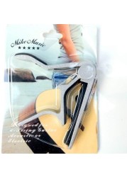 Guitar Capo Black from Mike Music for 6 Strings, Bass and Guitar Guitar (B4 Guitar Capo, Silver)