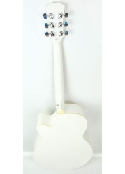 40 inch acoustic guitar with bag and strap (40 inch acoustic guitar, glossy white)