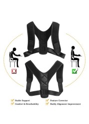 Tomsho Back Corrector with Shoulder Pads for Men and Women