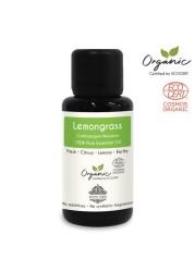 Aroma Tierra Lemongrass Essential Oil - Aroma Tierra - 100% Pure, Natural, Ecocert Certified Organic - 30ml